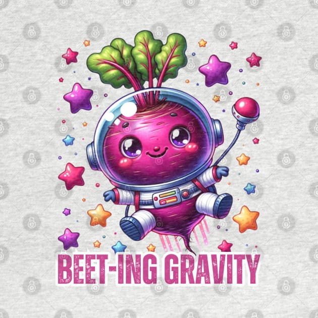 Astronaut Beet - Beet-ing Gravity Cosmic Tee by vk09design